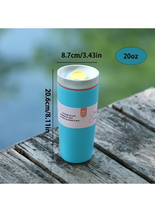 Insulated thermal mug with a tight-fitting lid, suitable for hot and cold beverages. Modern design. 600 ml - Image 3